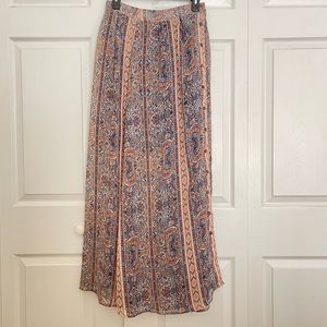 Freeway Boho Country Paisley Sheer Long Maxi Skirt